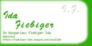 ida fiebiger business card